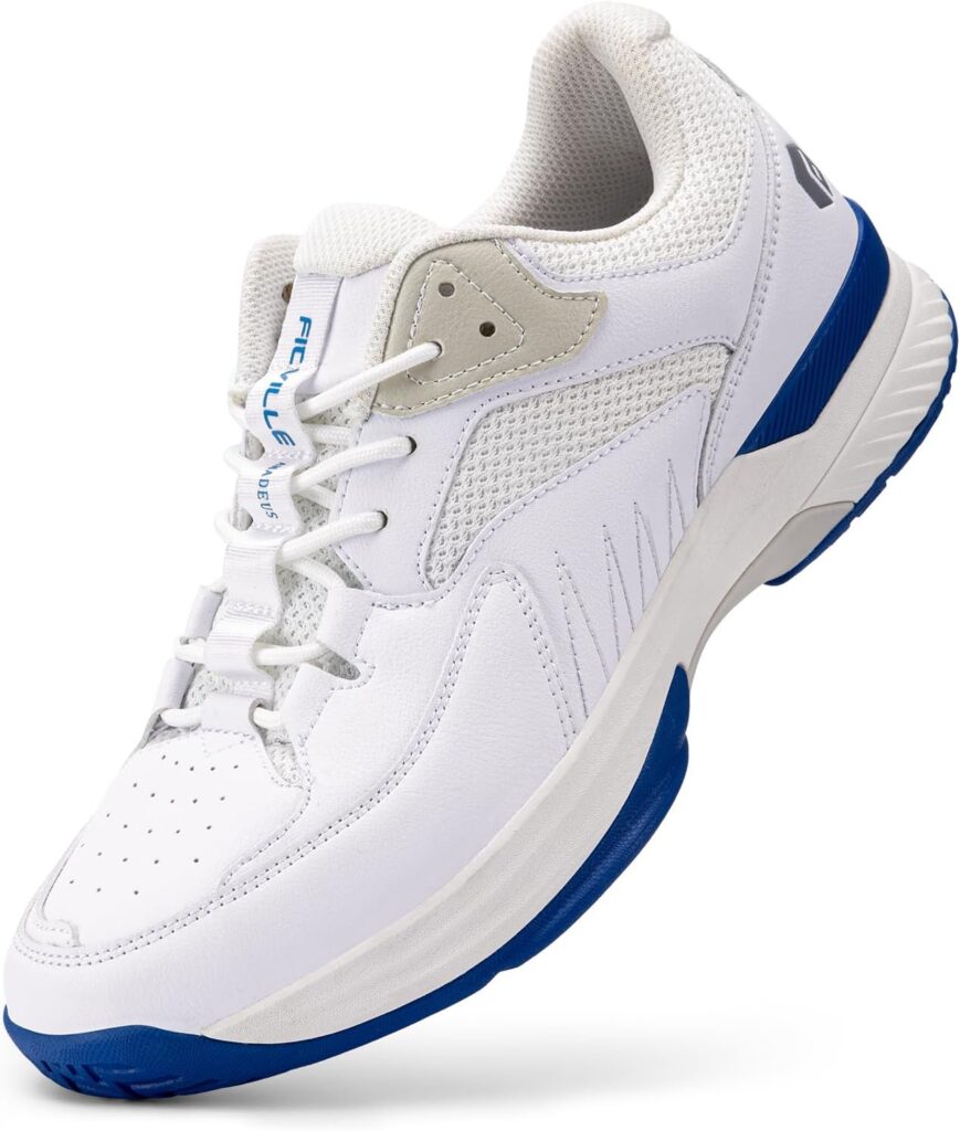 FitVille Men‘s Wide Pickleball Shoes All Court Tennis Shoes with Arch Support for Plantar Fasciitis