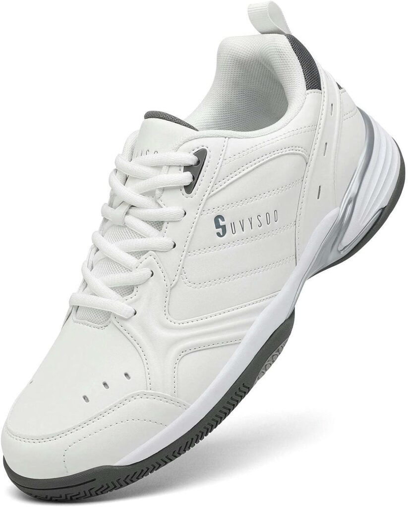 Pickleball Shoes for Men and Women, All Court Tennis Athletic Sneakers with Superior Cushioning and Arch Support Perfect for Indoor Outdoor Racquet Sport Training, 02-White 45
