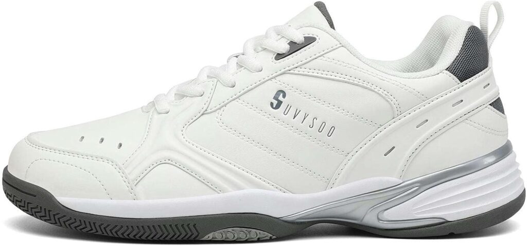 Pickleball Shoes for Men and Women, All Court Tennis Athletic Sneakers with Superior Cushioning and Arch Support Perfect for Indoor Outdoor Racquet Sport Training, 02-White 45