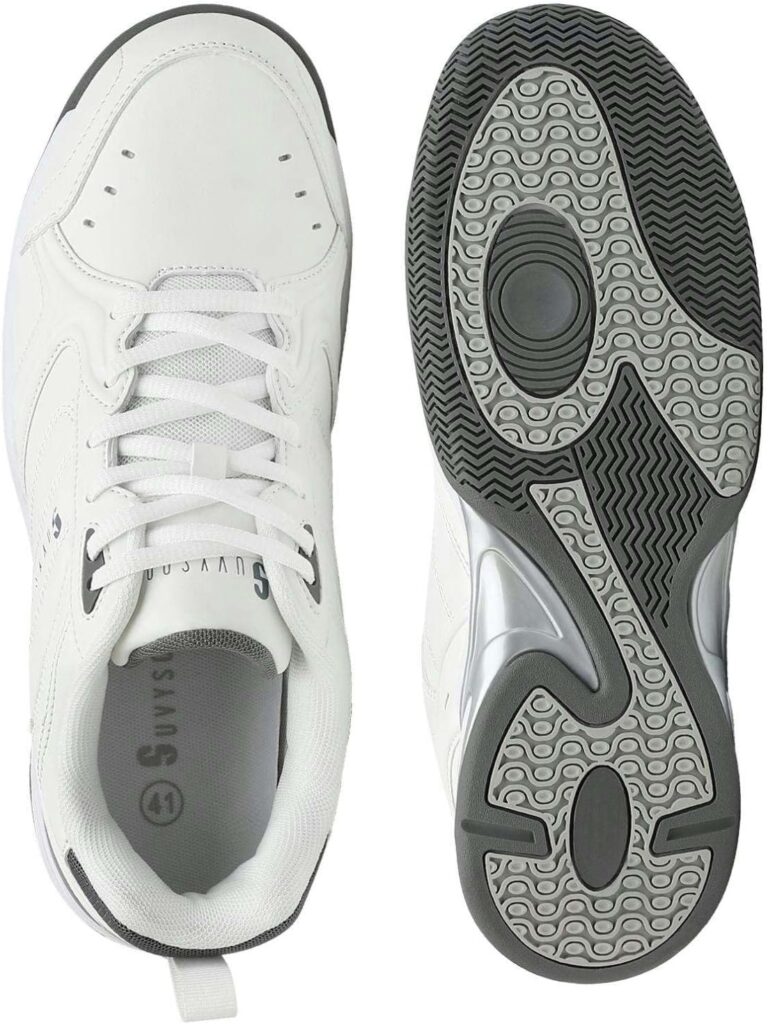 Pickleball Shoes for Men and Women, All Court Tennis Athletic Sneakers with Superior Cushioning and Arch Support Perfect for Indoor Outdoor Racquet Sport Training, 02-White 45