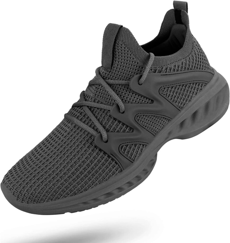 Pujcs Mens Slip on Walking Shoes Lightweight Breathable Non Slip Running Shoes Athletic Gym Tennis Shoes Sneakers for Men