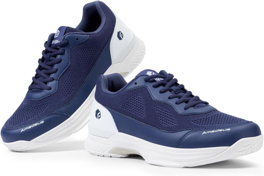 FitVille Wide Pickleball Shoes for Men Tennis Shoes Sneakers for All Court Racquetball Athletic Shoes for Racquet Sport | Arch Support  Wide Toe Box
